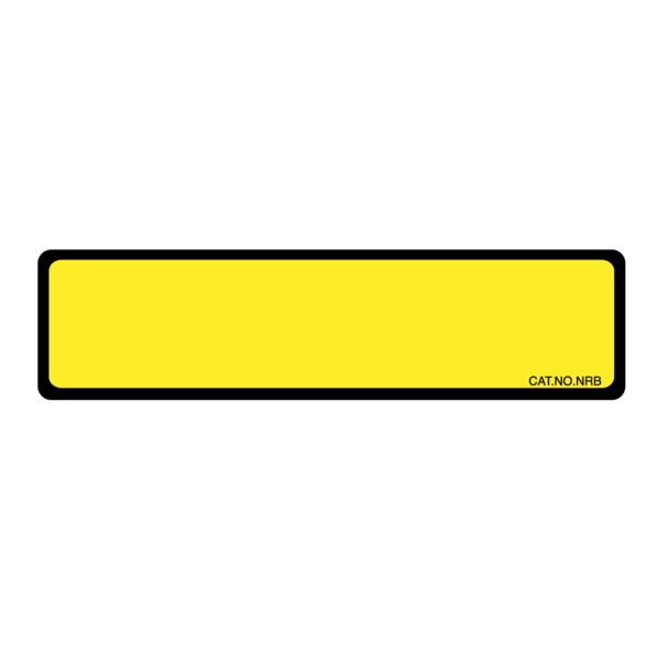Nevs Blank Chart Labels 1-3/8" x 5-3/8" Yellow w/Black NRB-YELLOW - main